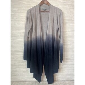 Barefoot Dreams CozyChic Lite Draped Cardigan Style 436 Ombre Gray Navy L/XL